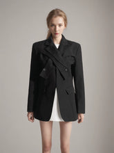 Minimalist Blazers For Notched Collar Button Slimming